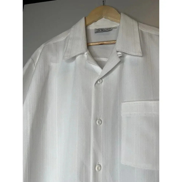 Smokey Joes Vintage Vertical Stripe Button Shirt Mens Large Rockabilly Swingers - Picture 7 of 9